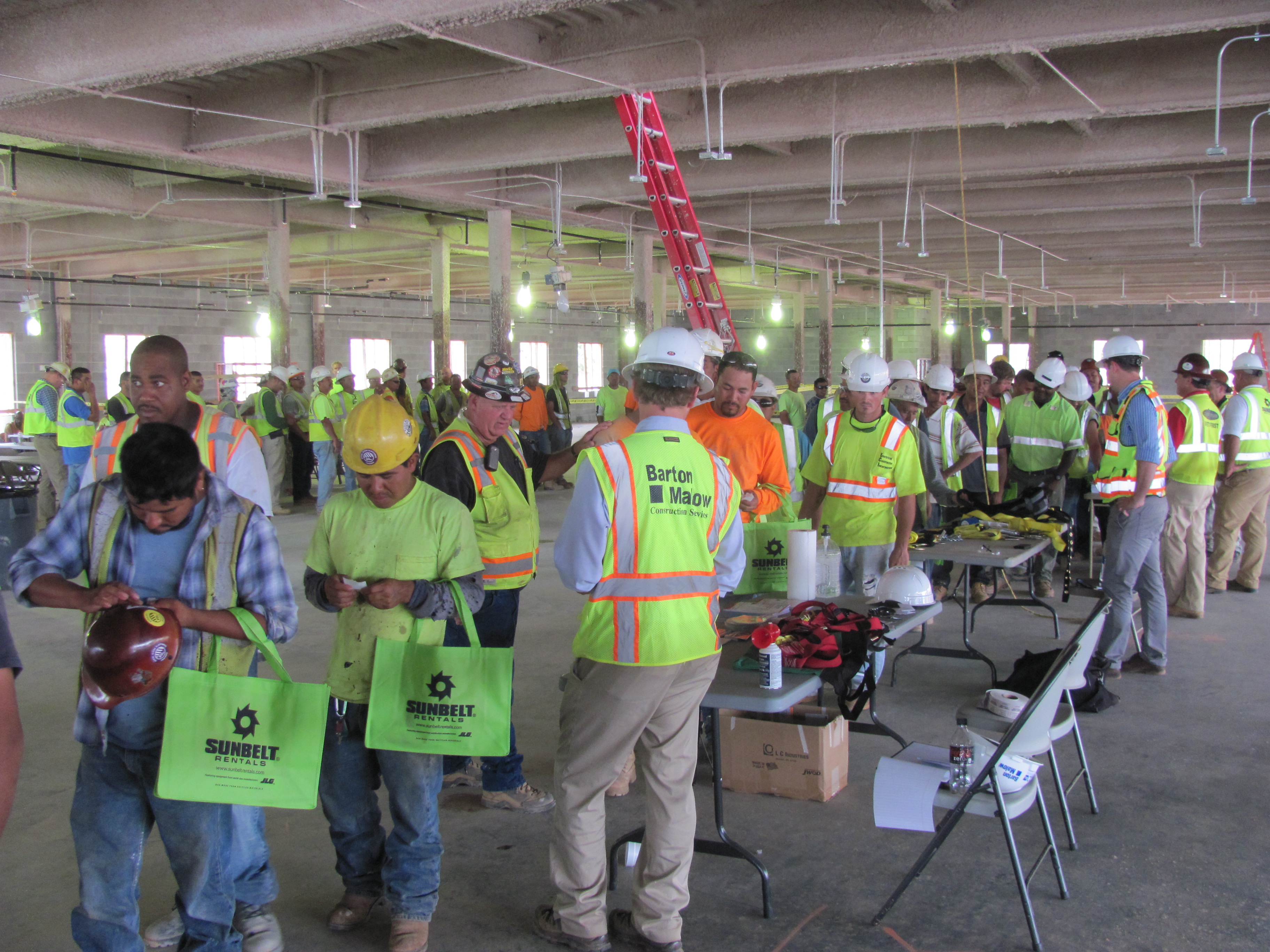 Industrial safety instruction with operators